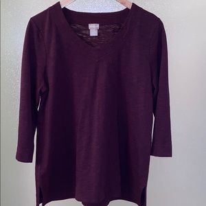 Chico’s Burgundy V neck